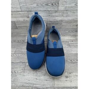 Bzees Haven Women Size 9.5M Blue Slip On Washable Comfort Walking Sneakers Shoes